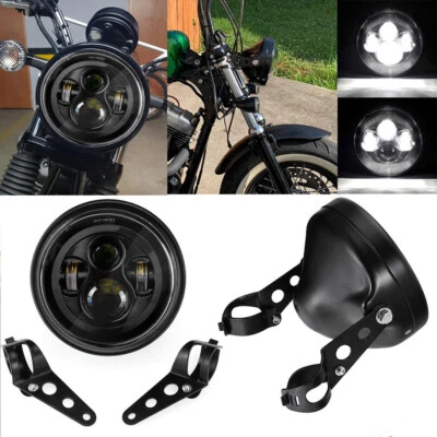 7 inch LED Headlight + Housing Bucket For Honda Shadow VT1100 VT750 VT600 VF750 - Image 1 of 4