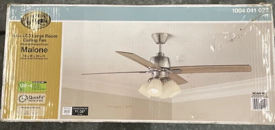 (READ) Hampton Bay 59254 Malone 54 in. Ceiling Fan - Image 1 of 4