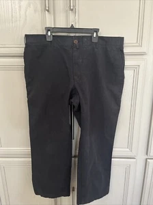 Vintage Barbour Chino Flat Front Black Pants 33 x 25  Made In Spain - Picture 1 of 5