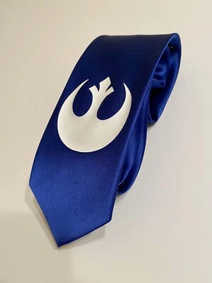 Corbata divertida, rebelde, fresca y elegante, corbata azul real, nueva Foto 1 de 4