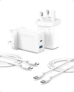 Anker USB C Plug, 2-Pack 20W Dual Port Fast Charger - Zdjęcie 1 z 1