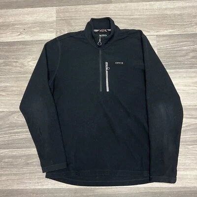 Chaqueta Orvis Trout Bum Para Hombre L Negra Micro Polar Pullover Manga Larga Gorpcore Foto 1 de 4