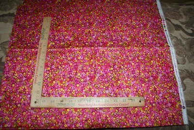 Sun Print Tuesday Cosmo Pink  Alison Glass Andover Fabric Cotton 1 Yd+ 1x 43 W  - Image 1 of 3