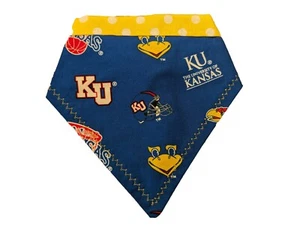 Kansas Jayhawks NEW Reversible Pet bandana** size Small** - Picture 1 of 4