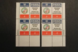 US Stamps 1421-1422 DAV Servicemen Plate Blocks Matched Pair (lower) - Picture 1 of 1