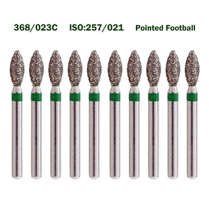 Dental Endo Diamond Burs FG Pointed Football 368/023C Coarse Grit High Speed - Picture 1 of 23