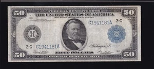 US 1914 $50 FRN Philadelphia District FR 1035 VF-XF (181) - Picture 1 of 2