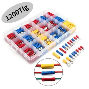 1200 tlg Kabelschuhe Sortiment Box Auto KFZ Steckverbinder Set Flachstecker Satz - Bild 1 von 11