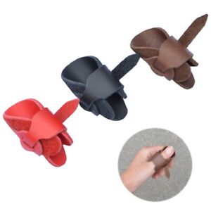 Archery Finger Guard Tab Leather Thumb Ring Protector Gear Glove Bow Shooting