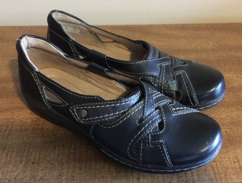 COLLEZIONE CLARKS *EVIANNA PEAL* PELLE NERA DONNA 6M