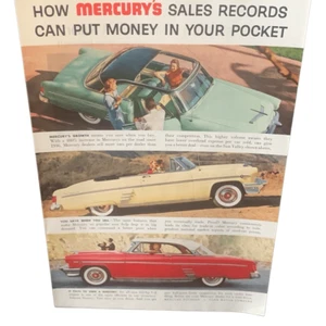Publicidad publicitaria vintage 1954 Mercury Money in Your Pocket - Imagen 1 de 3