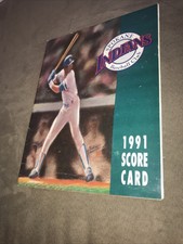 1991 score card Spokane Indians baseball club RARE + NEVER USED New
