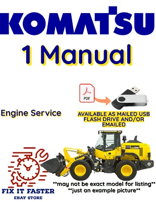 KOMATSU WA250PT-3 CARGADOR DE RUEDAS MOTOR SERVICIO MANUAL PDFS EN USB Foto 1 de 2