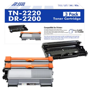 Toner+Trommel compatible with Brother TN2220 DR2200 HL2240 2250DN MFC7360 7460DN - Bild 1 von 7