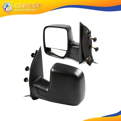 Side Mirrors Manual Fold Black For Ford E-150 E-250 E-350 E-450 2003-2013 Foto 1 de 4