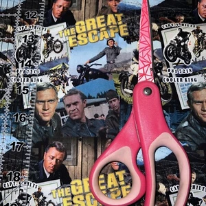 Custom Great Escape  Movie 100 % Cotton,  1/4 Yard,  10”X 56” Ships Fast - Picture 1 of 2