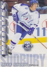 2001-02 Sudbury Wolves Team Issue # JEFF SHAW