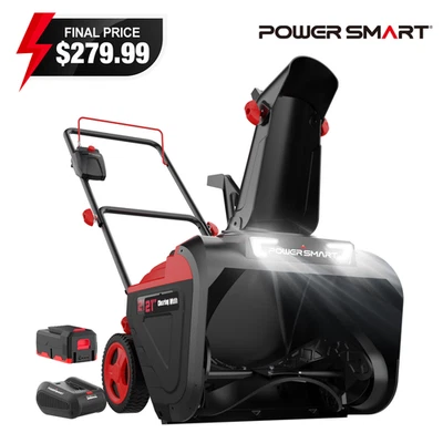 PowerSmart 21-Inch 40V Cordless Snow Blower, 980lbs/m, Brushless Motor, Compact - Image 1 of 4