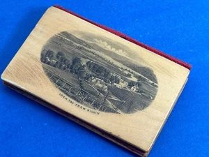 NICE ANTIQUE VICTORIAN SCOTTISH MAUCHLINE WARE SEWING NEEDLE CASE " LOCH TAY " - Picture 1 of 14