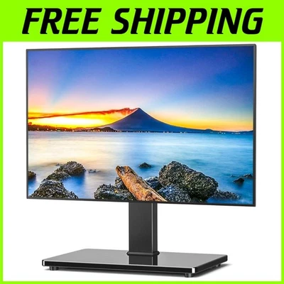 Swivel TV Mount Stand with Glass Base - Image 1 of 4