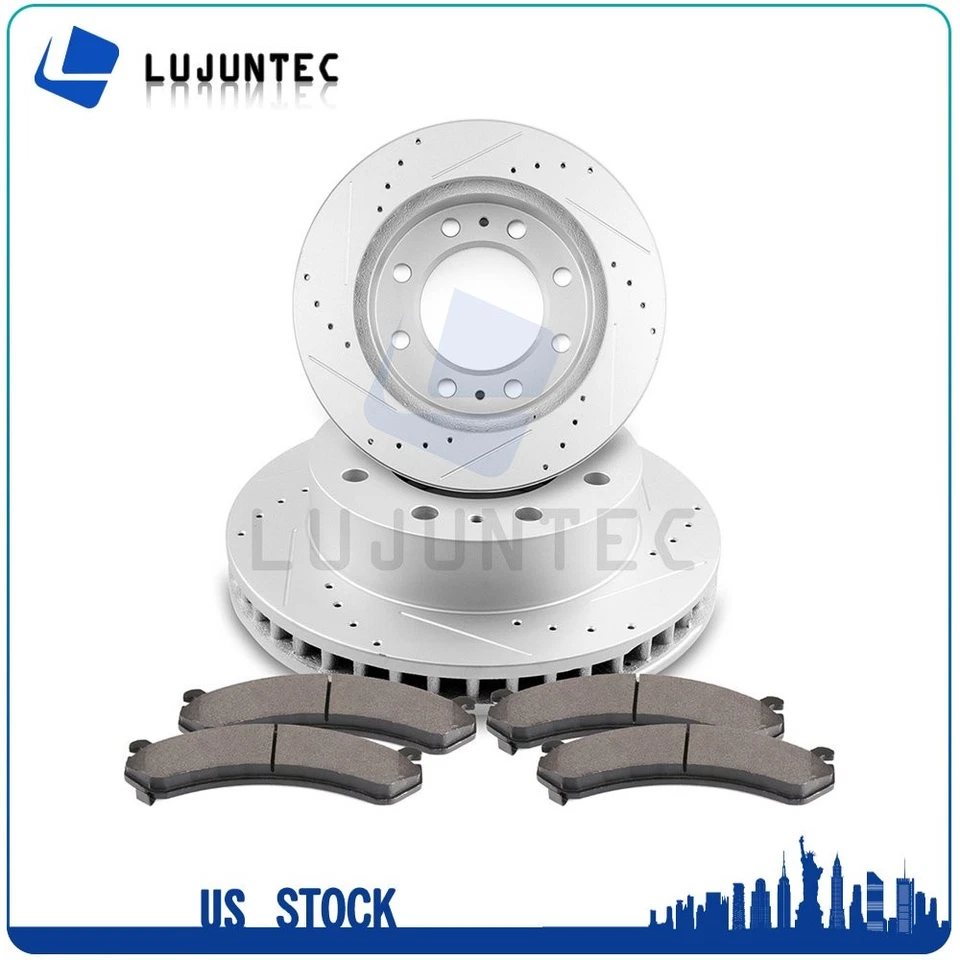 Front Metallic Pads Rotors Brake Discs For Cadillac Chevrolet GMC Yukon XL 2500 Foto 1 de 1