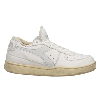 Zapatillas informales blancas con cordones rendimiento corte fila diadora Mi Basket para hombre Foto 1 de 4