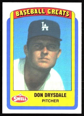 1990 Swell Baseball Greats #62 Don Drysdale - Image 1 of 2