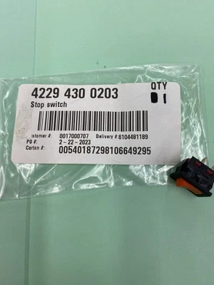 INTERRUPTOR DE PARADA STIHL OEM 4229 430 0203 Foto 1 de 3