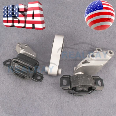 SET OF 3 ENGINE & TRANSMISSION MOUNTS FITS 2008-2015 SMART FORTWO 1.0L L3 Foto 1 de 4