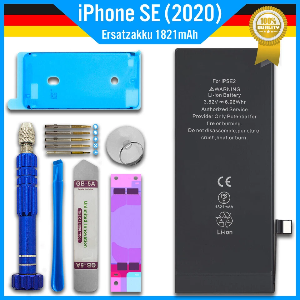 Ersatz Akku für Original Apple iPhone SE (2020) + Werkzeug + Rahmenkleber - Bild 1 von 1