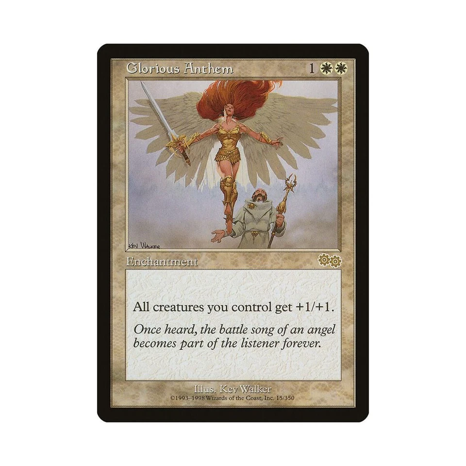 Glorious Anthem MTG Urza's Saga  Rare LP Lightly Played Single Card - Image 1 of 1
