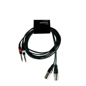 3 m ADAPTER KABEL 2x KLINKE 6,35 mm stereo auf 2x XLR MALE Mischpult Verstärker - Bild 1 von 12