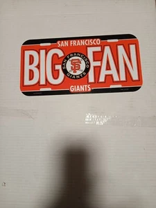San Francisco Giants Big Fan Plastic License Plate - Picture 1 of 1