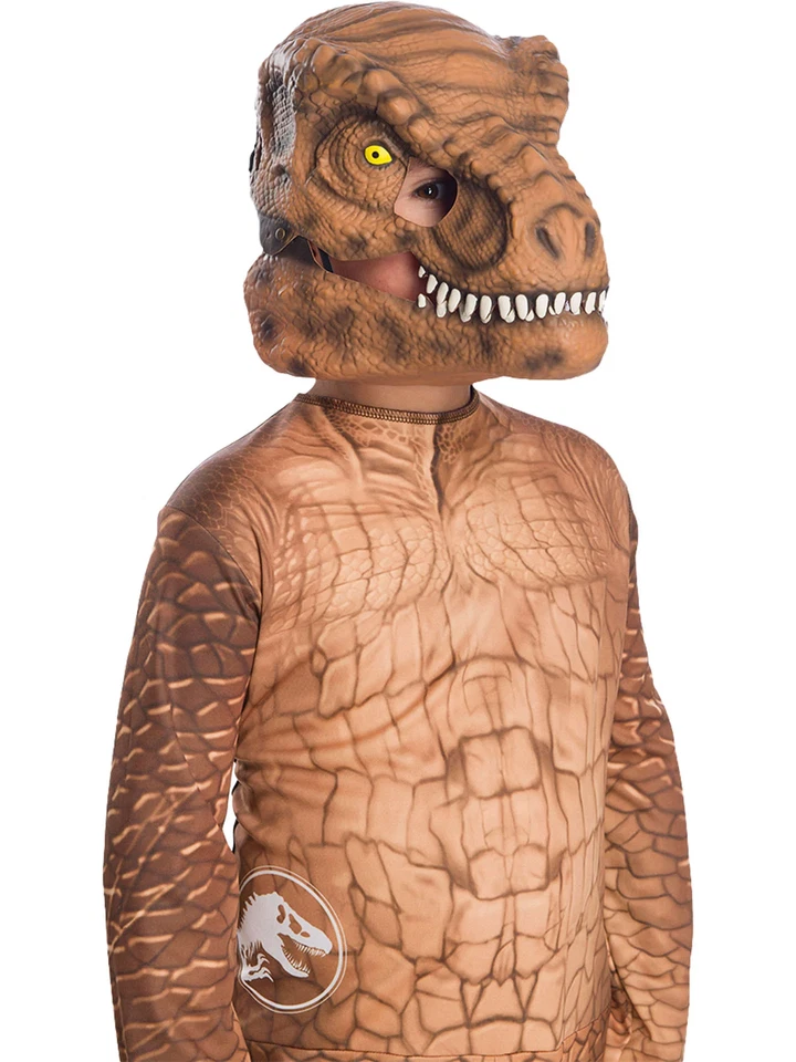 T-Rex Moveable Jaw Mask Kids Dinosaur Fancy Dress mask Boys Girls - Image 1 of 1