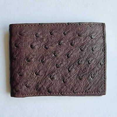 Portafoglio Tecovas struzzo Billfold cowboy western fatto a mano vera pelle - Immagine 1 di 3