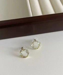 Cute Silver Stud Earrings Korean Style Elegant Fashion Jewelry - Picture 1 of 3
