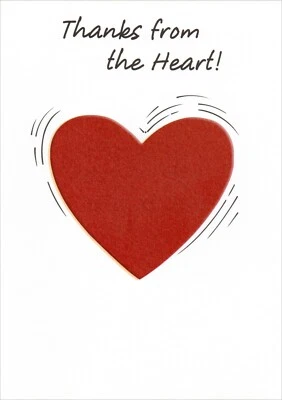 Divertida Tarjeta de GRACIAS Pun de Red Heart, Saludos Academia de Órganos Vitales + Sobre Foto 1 de 4