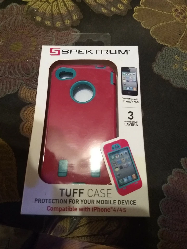 IPhone 4/4с туф чехол на Spektrum, розовый и синий новый в коробке - Изображение 1 из 3