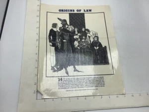 Original 1974 ORIGINS OF LAW Poster - TRAIL BY JURY  - J Weston Walch  - Picture 1 of 3