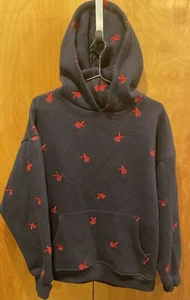 Fuct All Over Print Hoodie Size L - Skull W/Bunny Ears Black/Red - Picture 1 of 4