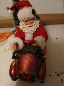 Kurt Adler FABRICHE Miles To Go Musical Santa Here Comes Santa Claus WORKS - Picture 1 of 3