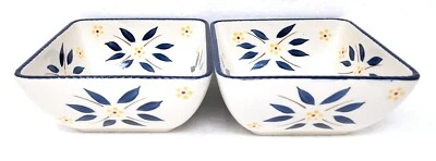 Temp-tations Juego de 2 Cuencos para Servir Sopa Cereal, Cuadrado, AZUL VIEJO MUNDO T49092 Foto 1 de 4