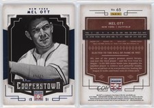 2015 Panini Cooperstown Blue /25 Mel Ott #65 HOF