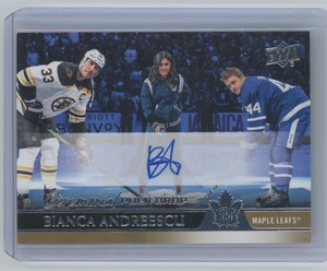 2020-21 Upper Deck Ceremonial Puck Drop Autographs Bianca Andreescu Auto Toronto