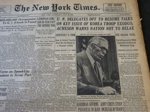 1951 JUL 25 NEW YORK TIMES 8 BRADLEY PLAYERS INVOLVED IN BASKETBALL FIX- NT 5787 - Picture 1 of 3