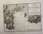 carte marine ancienne De San Feliu 1813