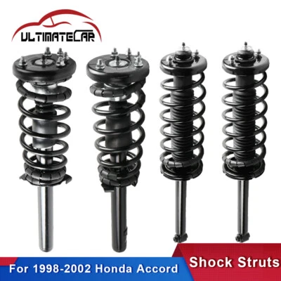 Set 4 Complete Shock Struts W/ Coil Springs For 1998-2002 Honda Accord EX DX LX - Изображение 1 из 4