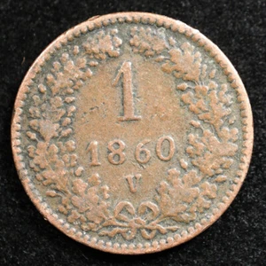 Austria 1 Kreuzer 1860V, Coin, Inv#E178 - Picture 1 of 2