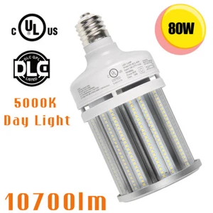 80 Watt LED Corn Cob Bulb 5000K Daylight Shoebox Parking Lot LightE39 Mogul DLC - Picture 1 of 10