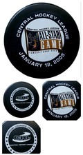 2005 LAREDO BUCKS CHL OFFICIAL ALL STAR GAME PUCK MADE IN CANADA OGP RARE 